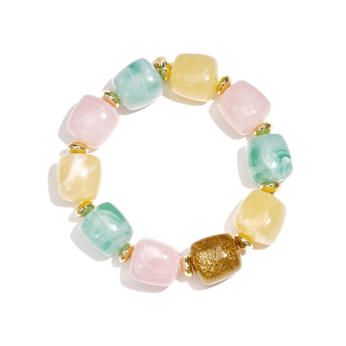 Bracelet de perles avec une perle scintillante remarquable