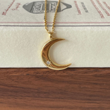 Collier femme lune