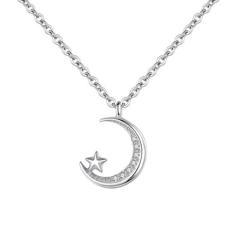 Collier lune nuit étoilée