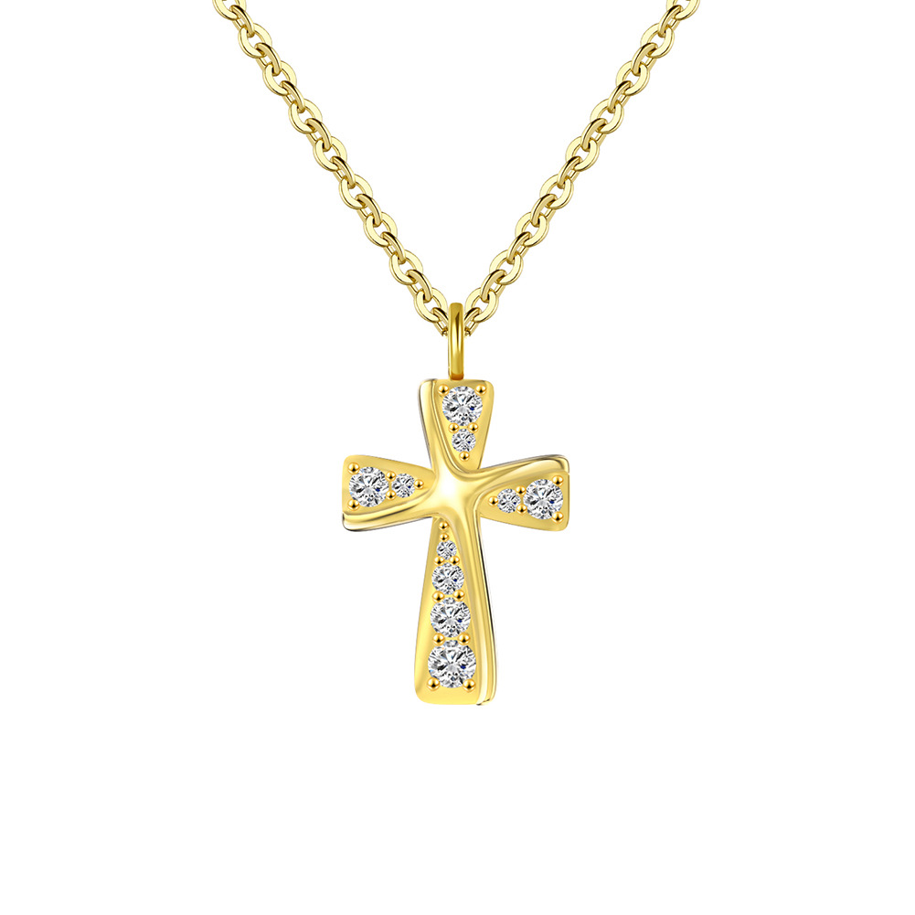 Collier croix diamant