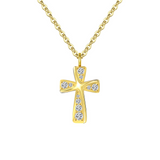 Collier croix diamant