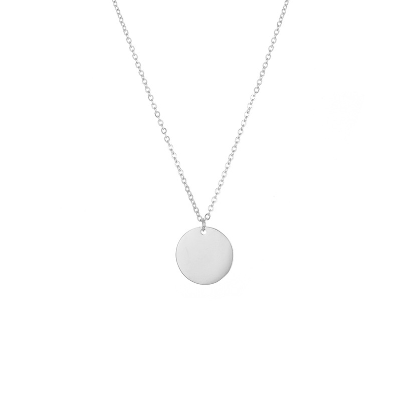 Collier minimaliste rond argenté