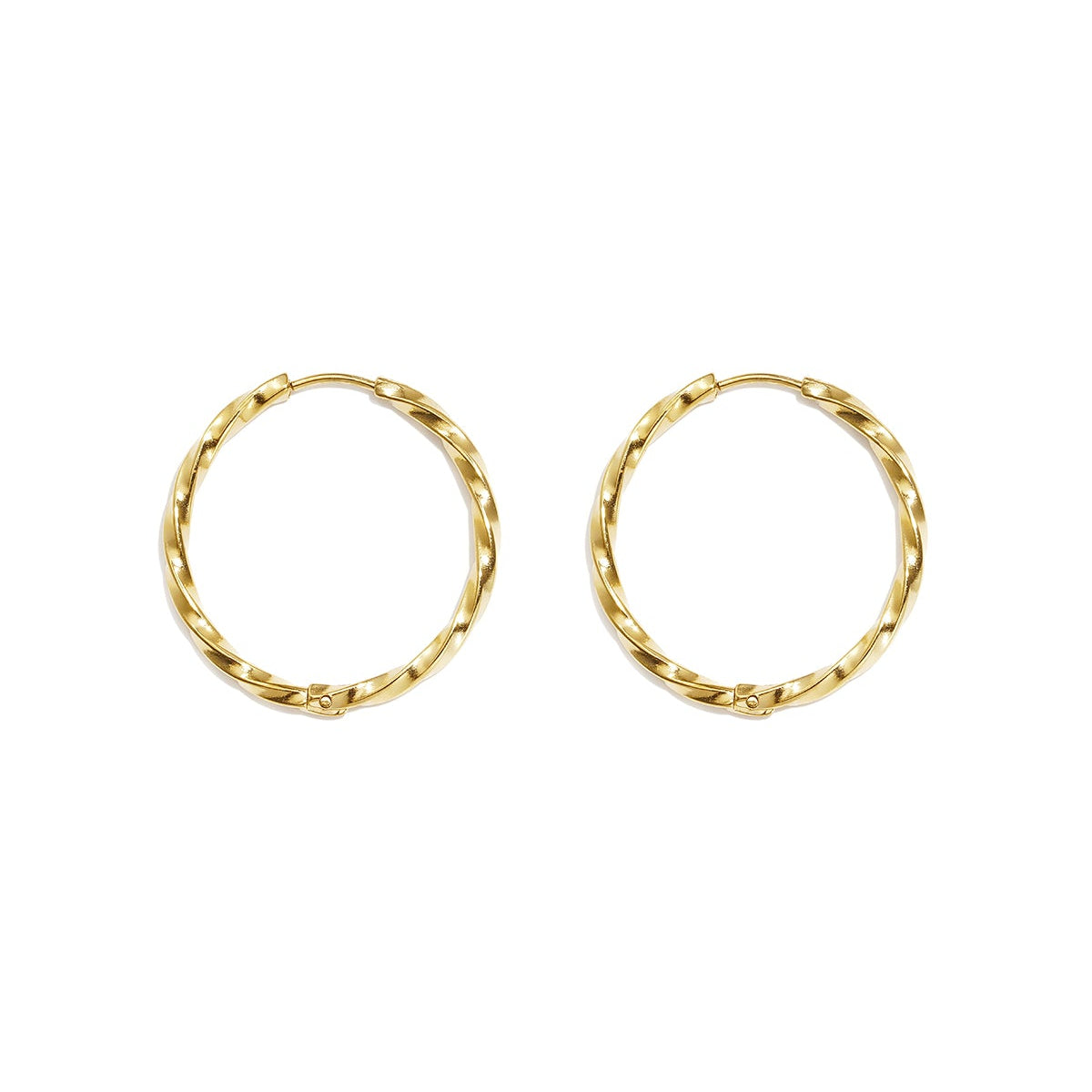 Boucles d'oreilles rondes en acier inoxydable, collection Daily Simple, bijoux pour femmes
