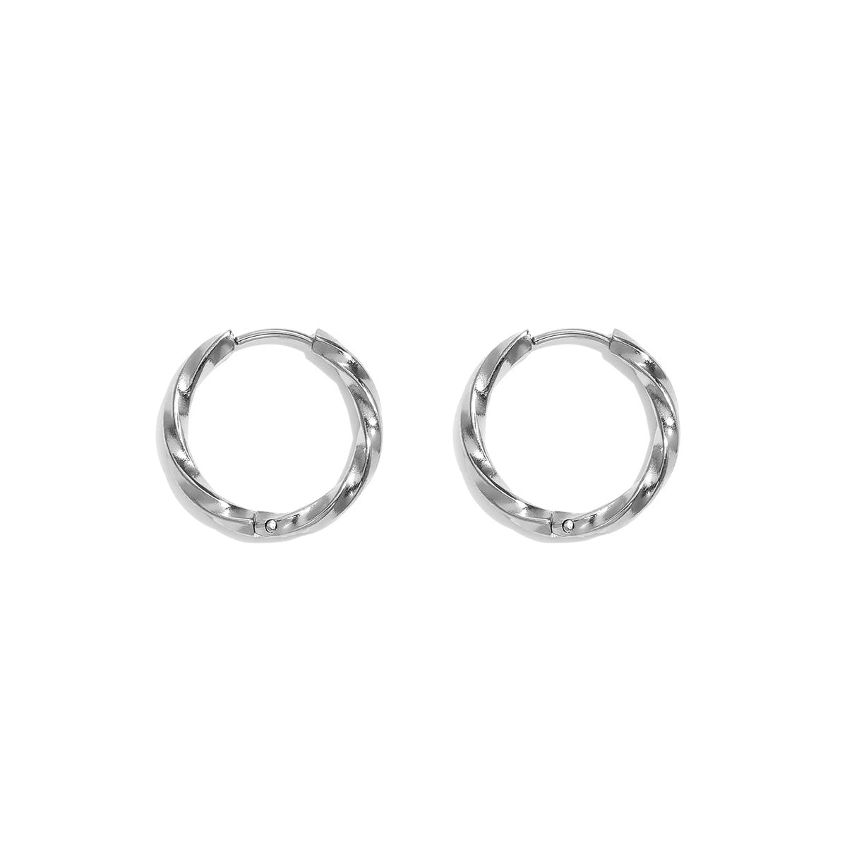 Boucles d'oreilles rondes en acier inoxydable, collection Daily Simple, bijoux pour femmes
