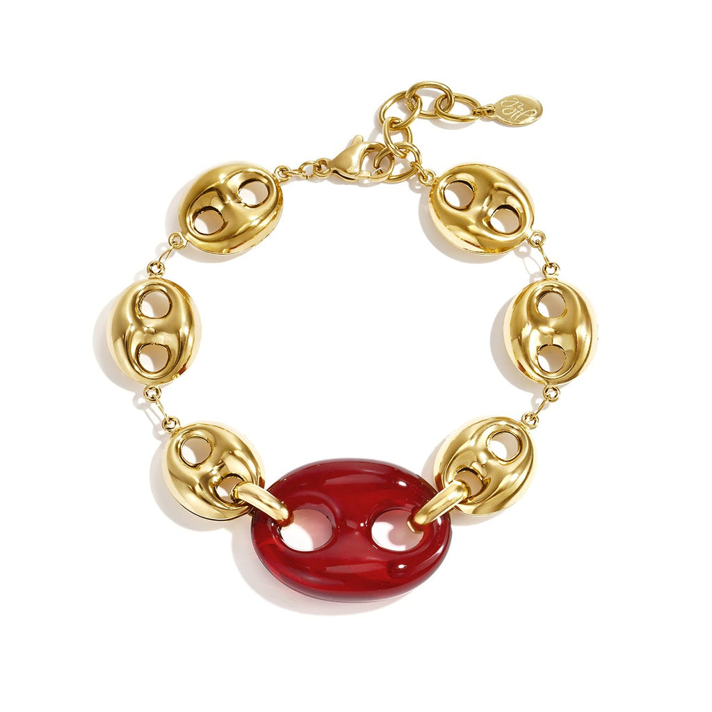 Bracelets à maillons en acier inoxydable, forme géométrique, collection Simple Daily Simple, bijoux pour femmes