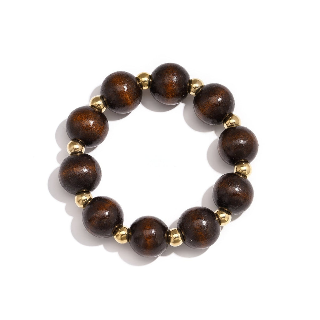Bracelets en perles de bois, bijoux simples pour femmes, collection Daily Simple
