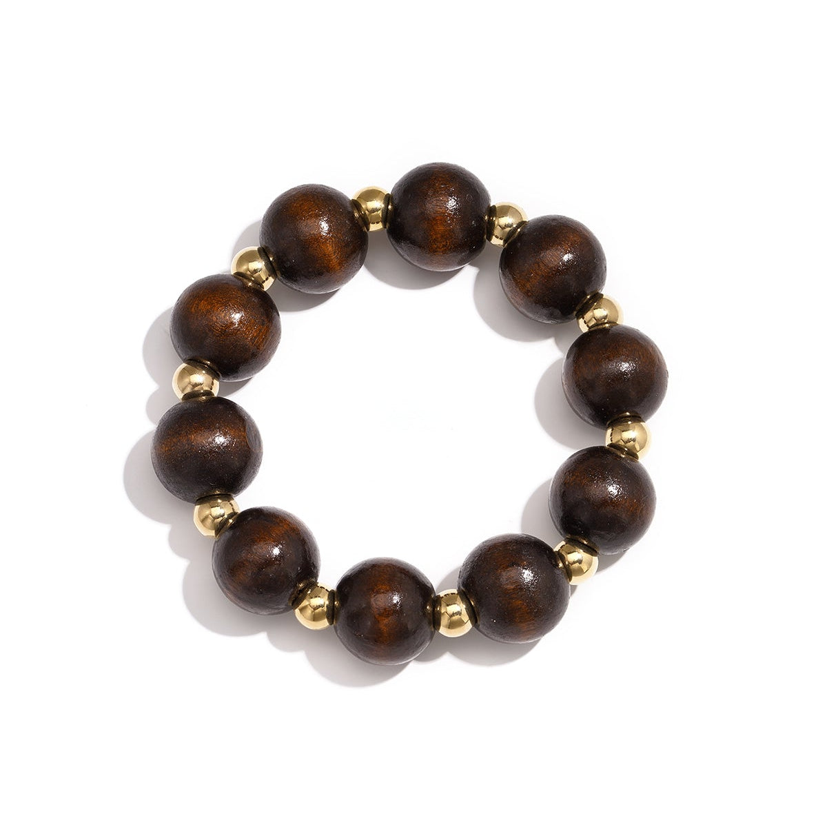 Bracelets en perles de bois, bijoux simples pour femmes, collection Daily Simple