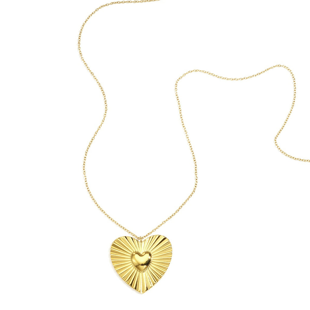 Colliers pendentifs en acier inoxydable, série cœur, décontracté, quotidien, simple, bijoux pour femmes