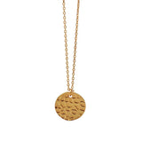 Collier pendentif rond or