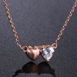 Pendentif cœur Rose gold duo