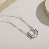 Collier croissant de lune argent