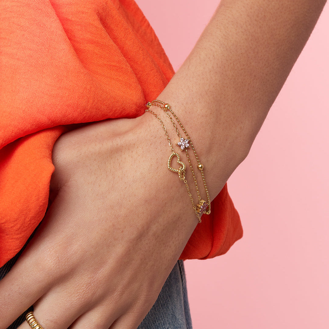 Bracelet avec breloque cœur reliée Image