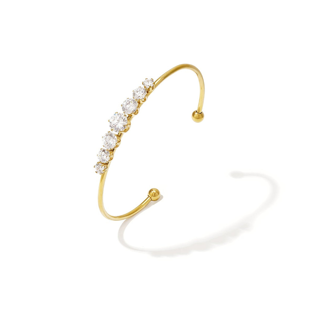 Bracelets manchettes en acier inoxydable, style cercle, collection Daily Simple, bijoux pour femmes