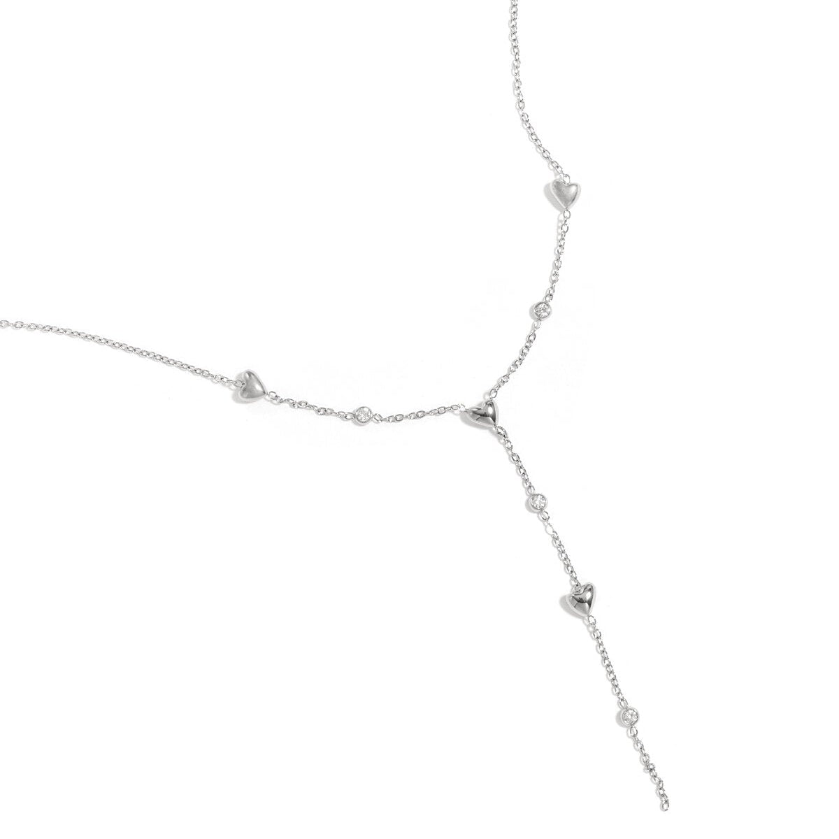 Elegant Heart Rhinestone Necklace for Daily Wear