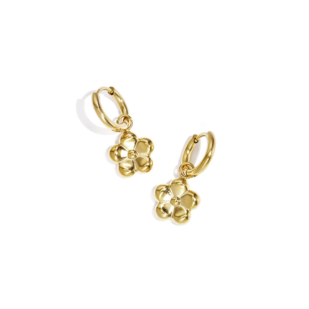Boucles d'oreilles avec pendentif fleur