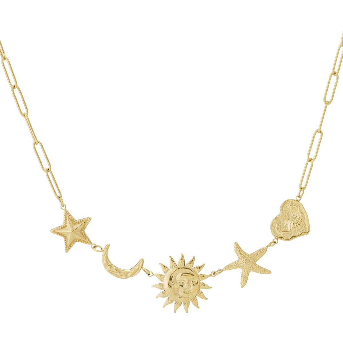Collier Soleil Lune Étoile