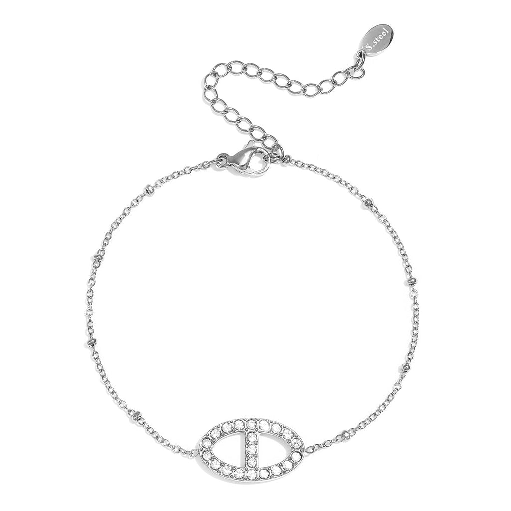 Bracelet orné de pierres ovales