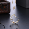 Collier pendentif chat féminin