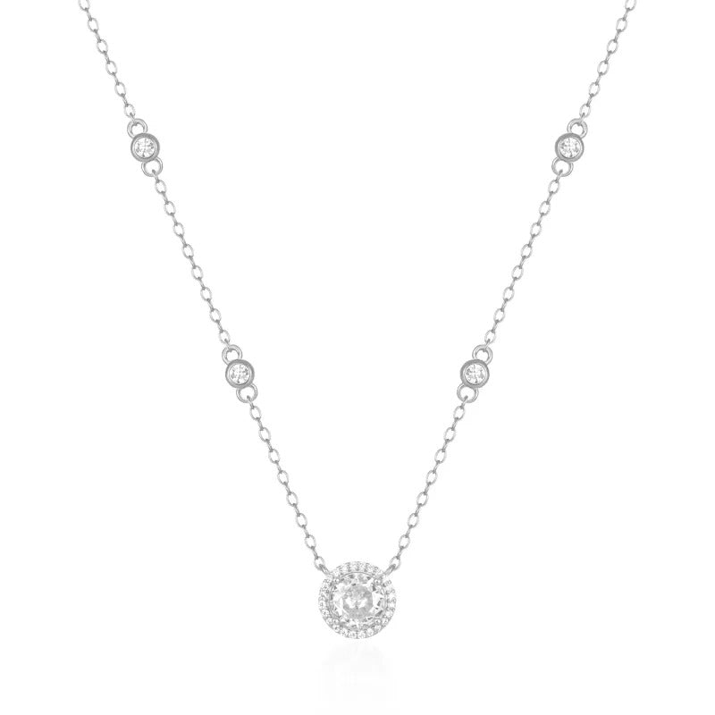 Collier pendentif rond diamant