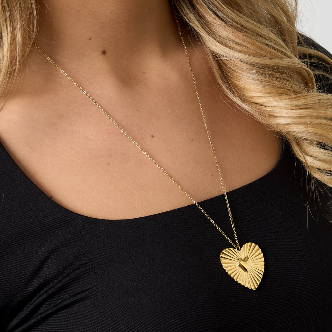 Colliers pendentifs en acier inoxydable, série cœur, décontracté, quotidien, simple, bijoux pour femmes