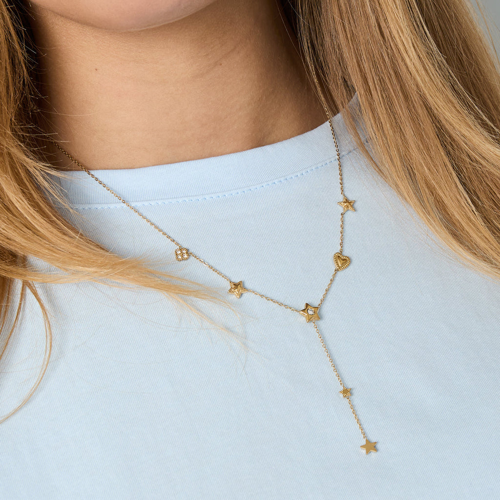 Colliers pendentifs en acier inoxydable Série Star Casual Daily Simple Bijoux pour femmes