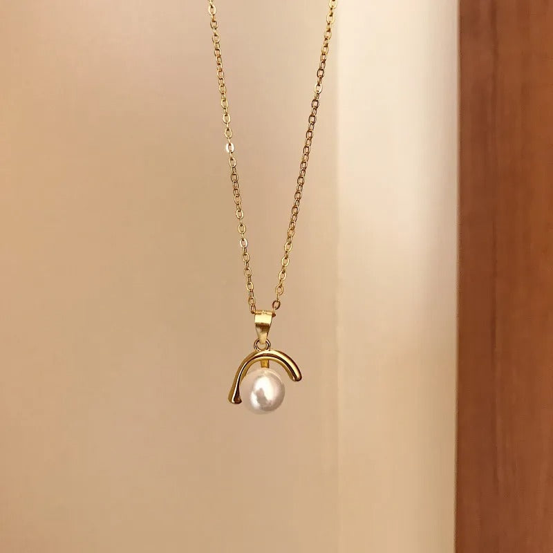 Collier perle or