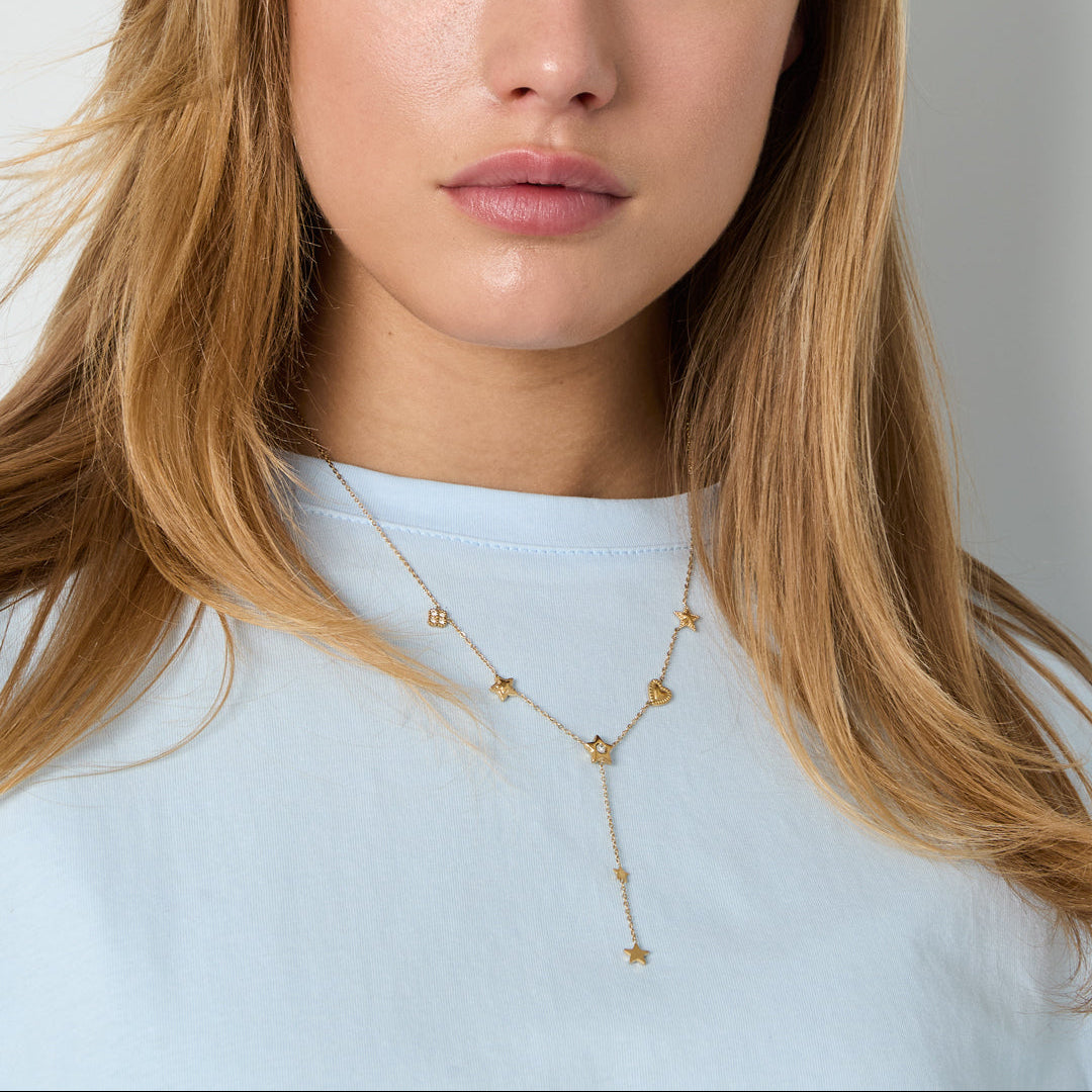 Colliers pendentifs en acier inoxydable Série Star Casual Daily Simple Bijoux pour femmes
