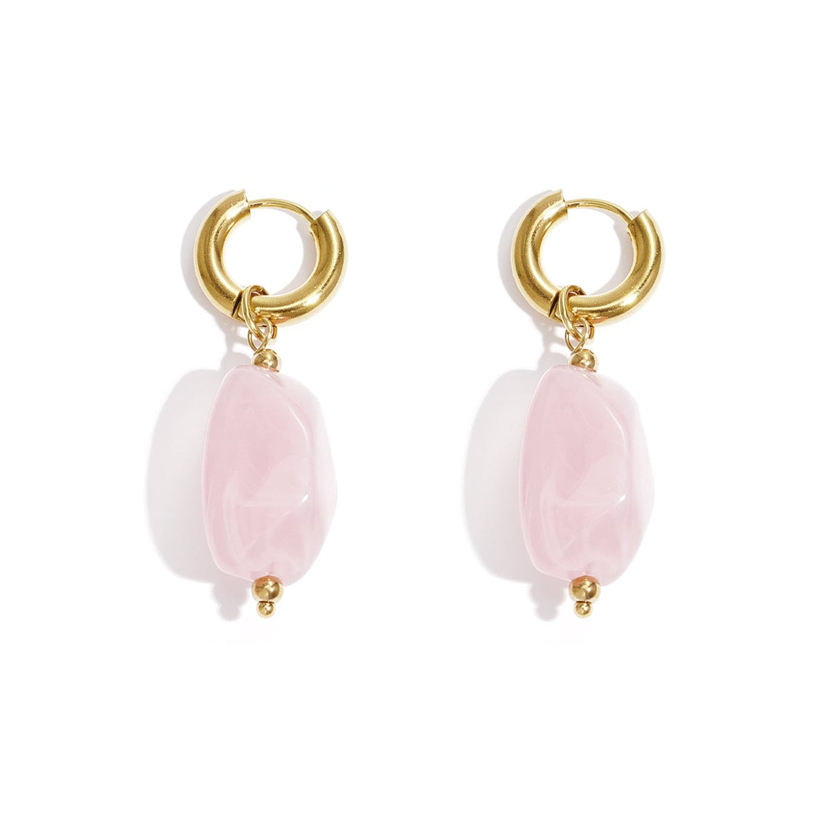 Boucles d'oreilles avec perles organiques