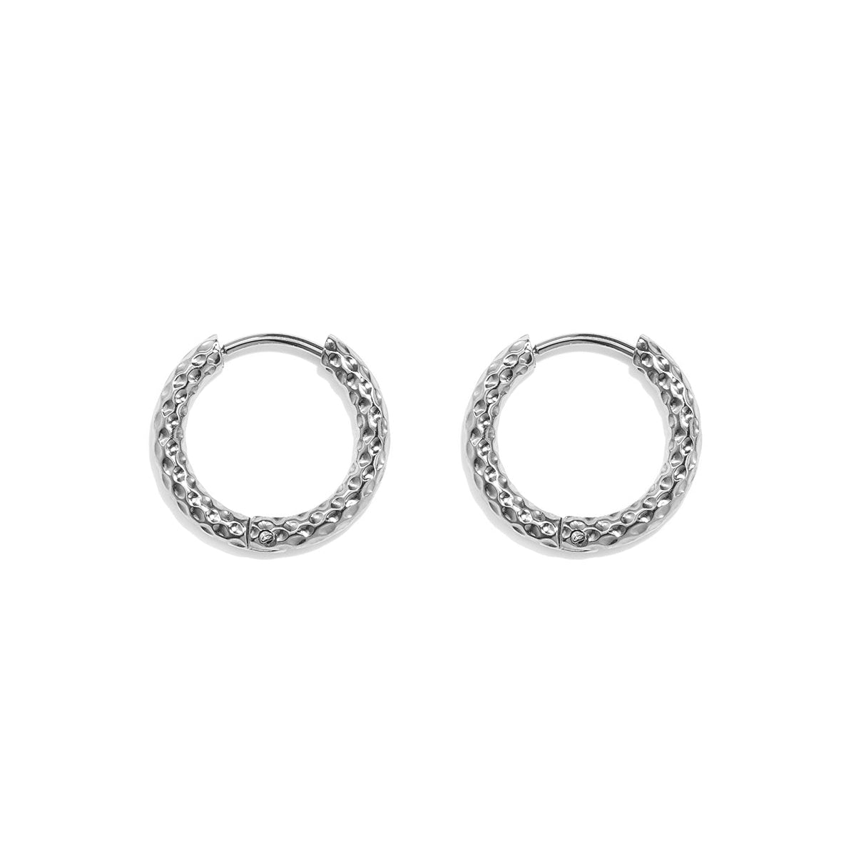 Boucles d'oreilles créoles en acier inoxydable, style simple et quotidien, collection de bijoux pour femmes