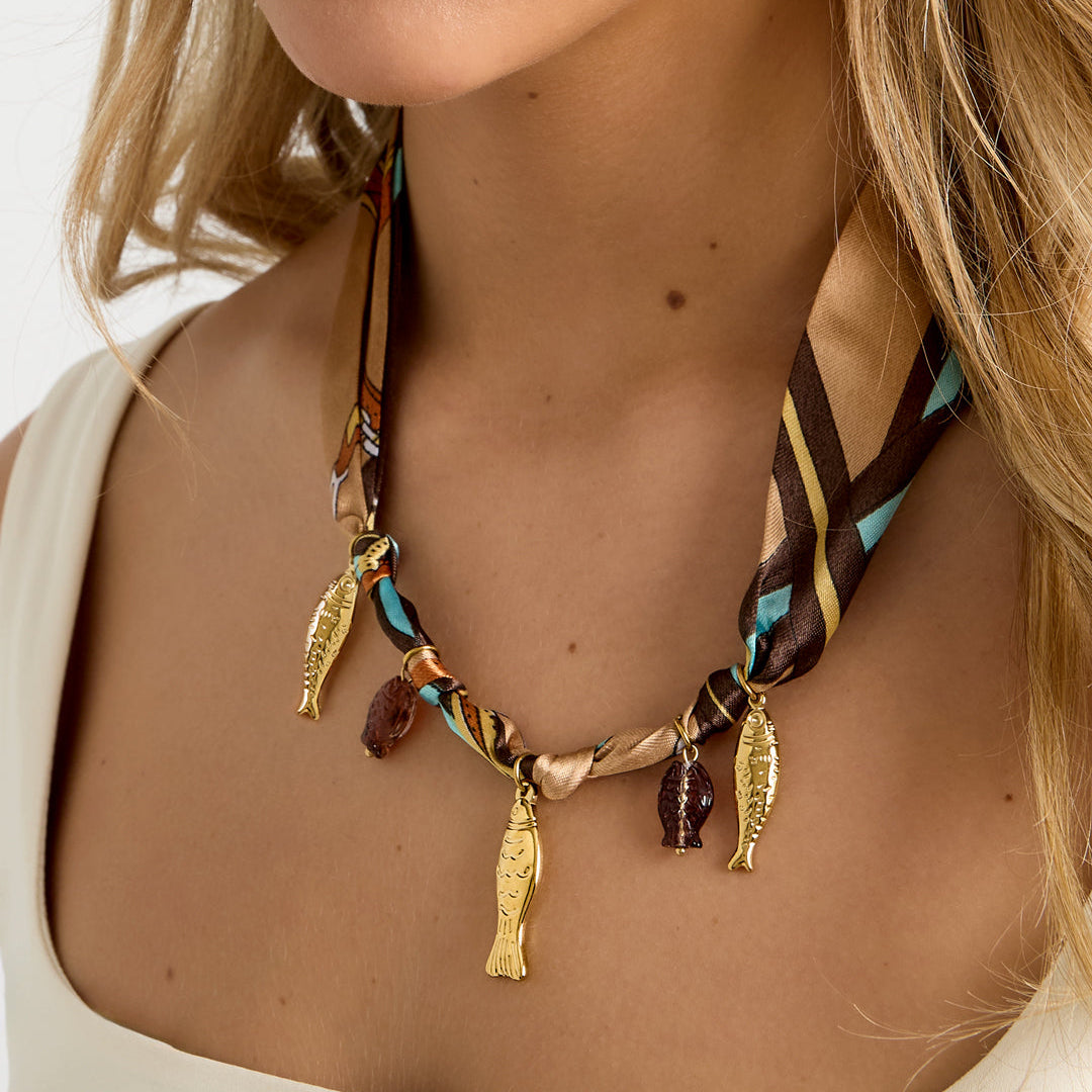 Colliers longs en acier inoxydable, style poisson, décontracté, quotidien, romantique, bijoux pour femmes