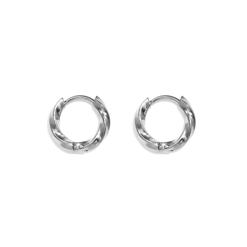 Boucles d'oreilles rondes en acier inoxydable, collection Daily Simple, bijoux pour femmes