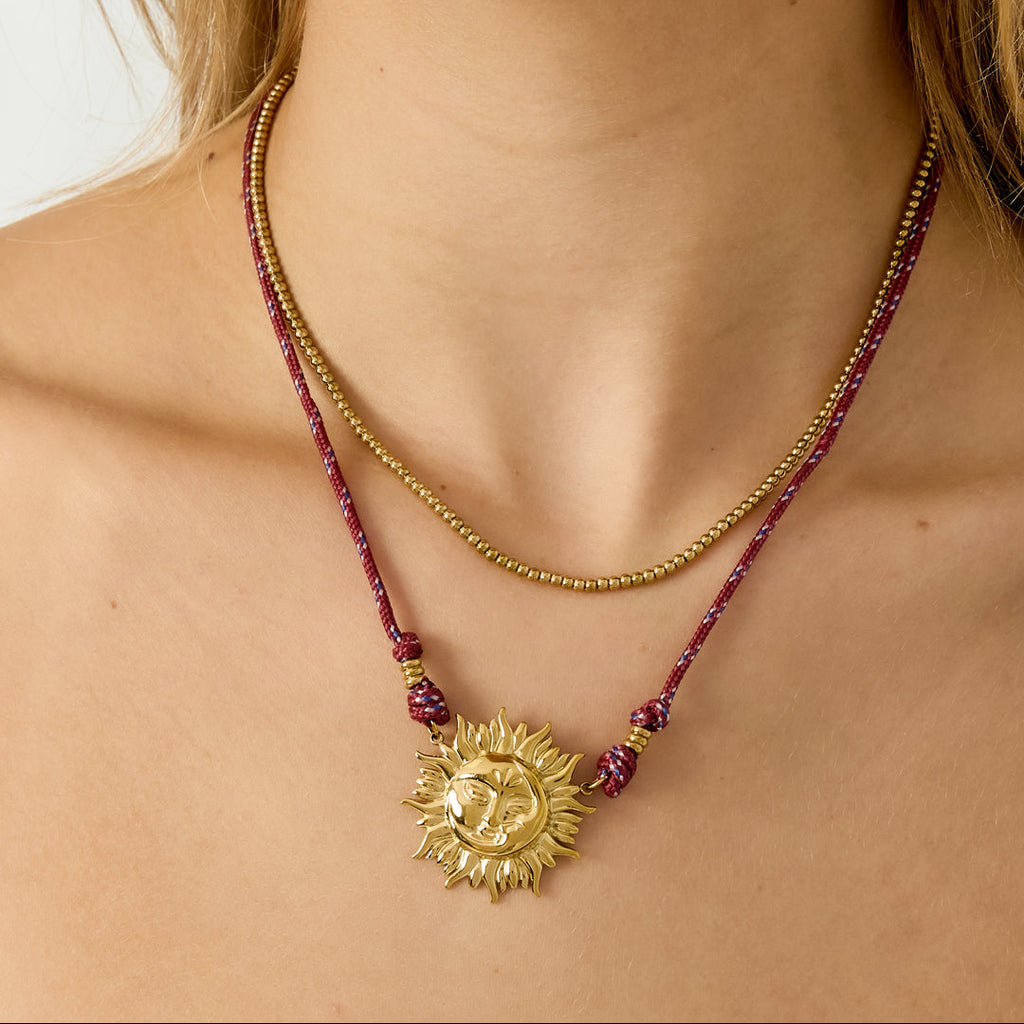 Colliers pendentifs en acier inoxydable soleil Casual Daily Simple Series Bijoux pour femmes