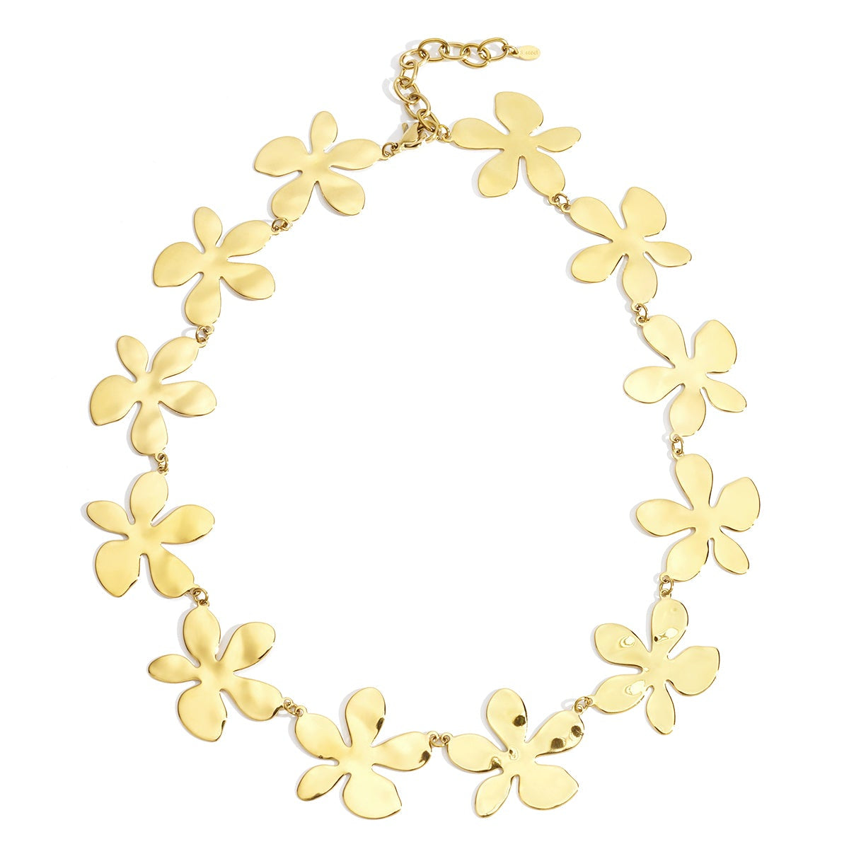 Colliers chaîne en acier inoxydable, série fleur décontractée, simple et quotidienne, bijoux pour femmes
