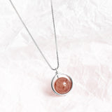 Collier cercle et Quartz rose