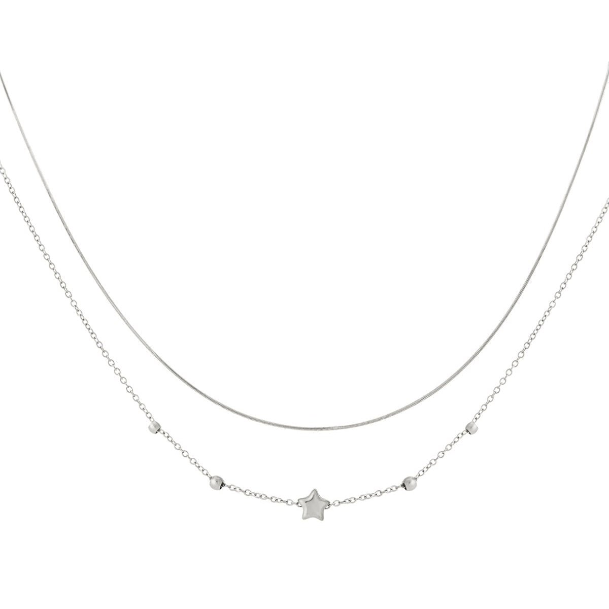 Collier étoile double couche