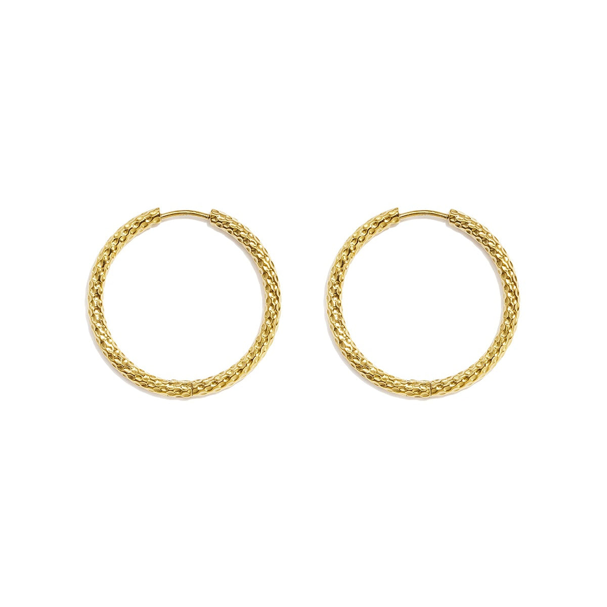 Boucles d'oreilles créoles en acier inoxydable, style simple et quotidien, collection de bijoux pour femmes