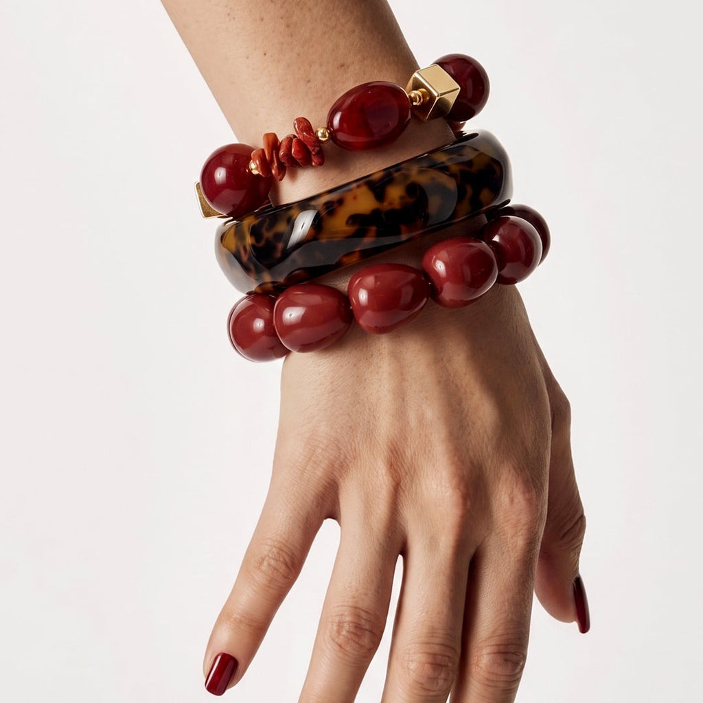 Bracelets en résine et perles, collection Sweet Daily Romantic, bijoux pour femmes