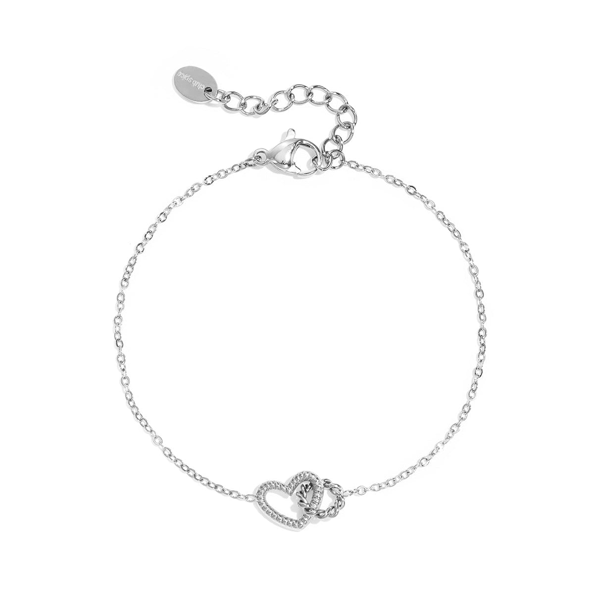 Bracelet avec breloque cœur reliée