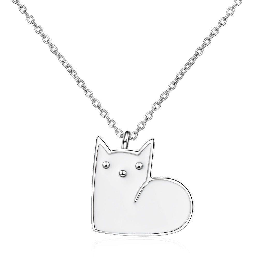 Collier chat style pâte fimo