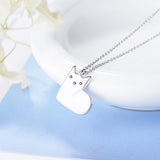 Collier chat style pâte fimo