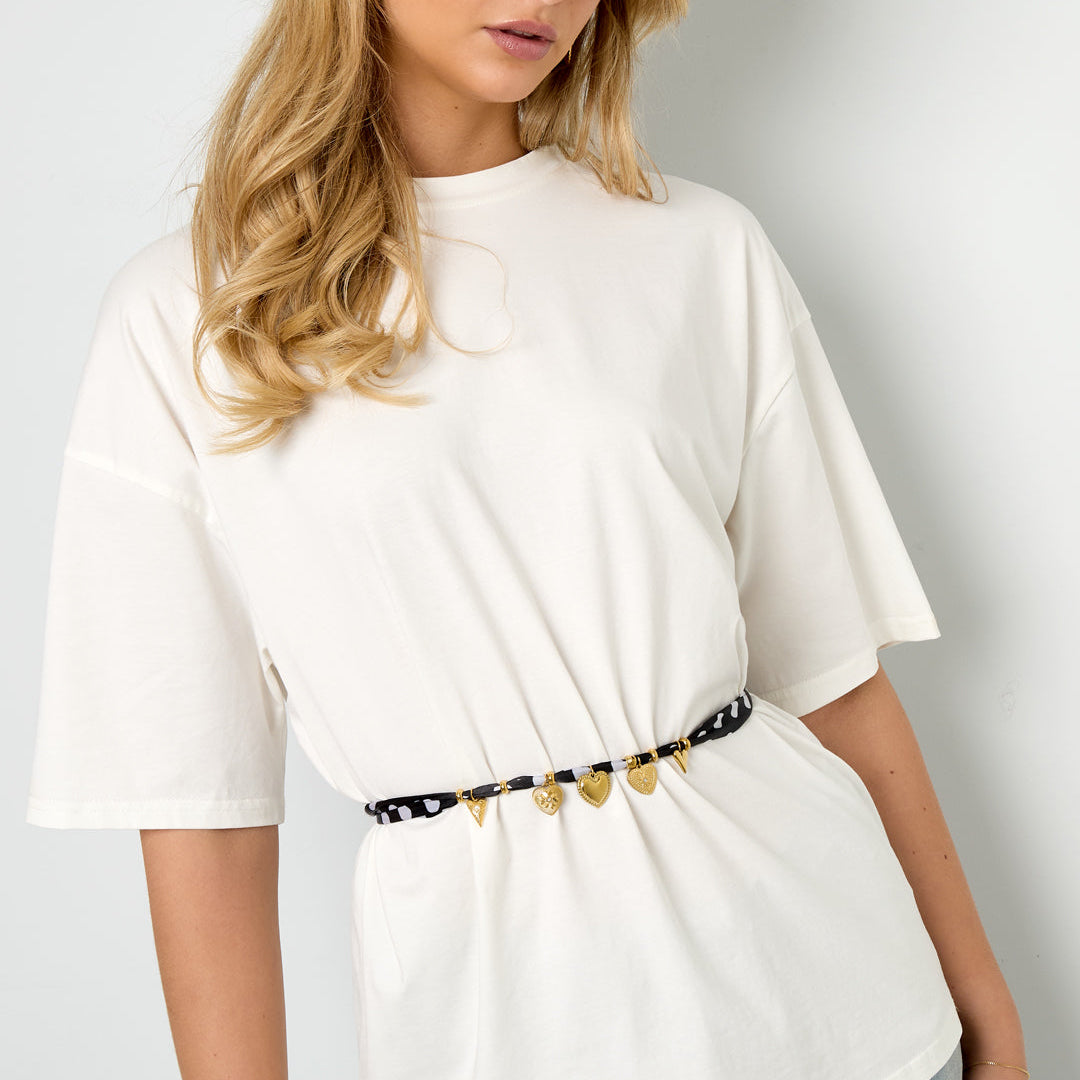 Colliers longs en acier inoxydable, style cœur, décontracté, simple, pour femme