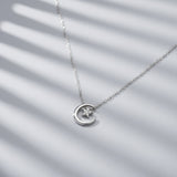 Collier étoile et lune avec Zircons