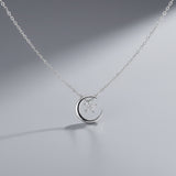 Collier étoile et lune avec Zircons