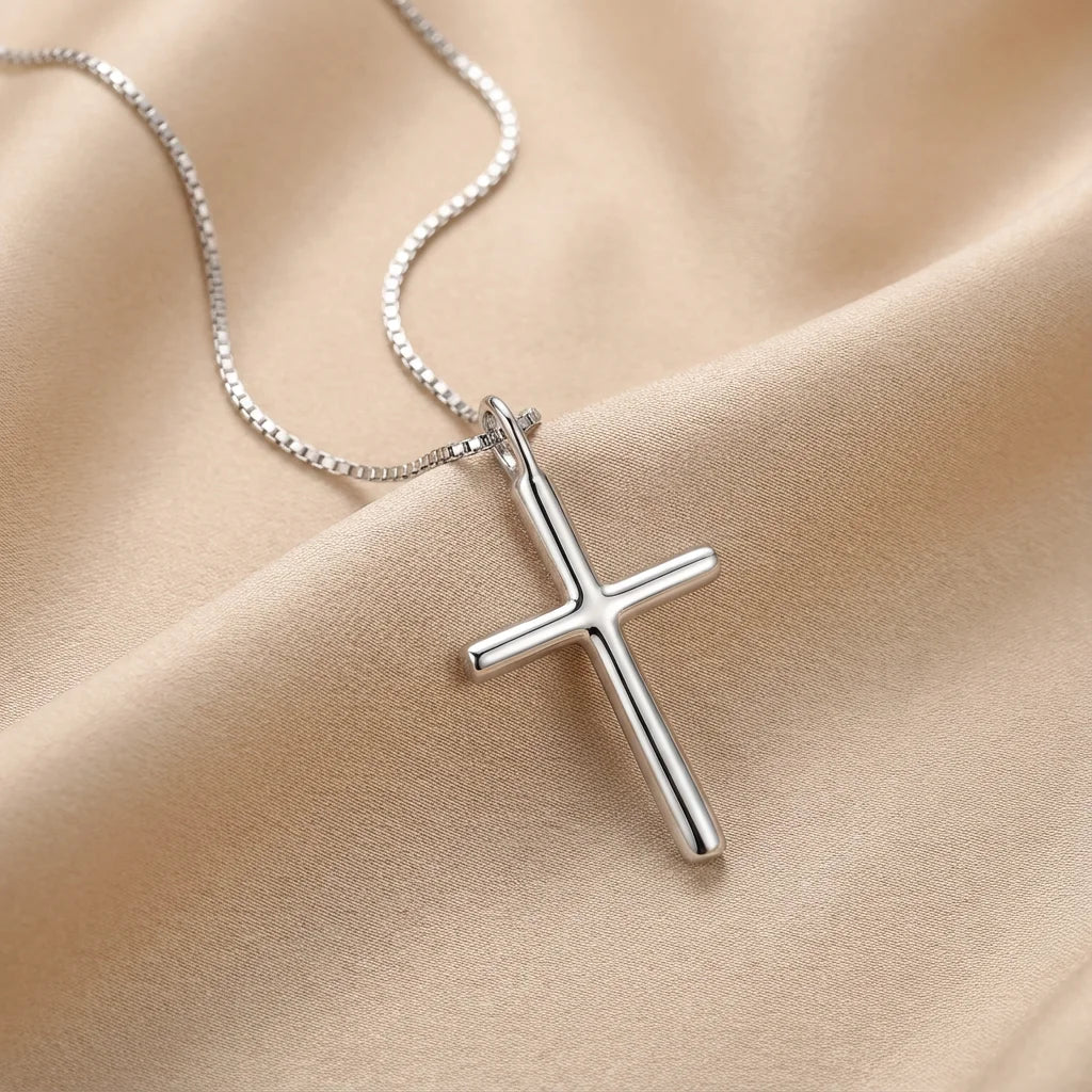 Collier croix en argent