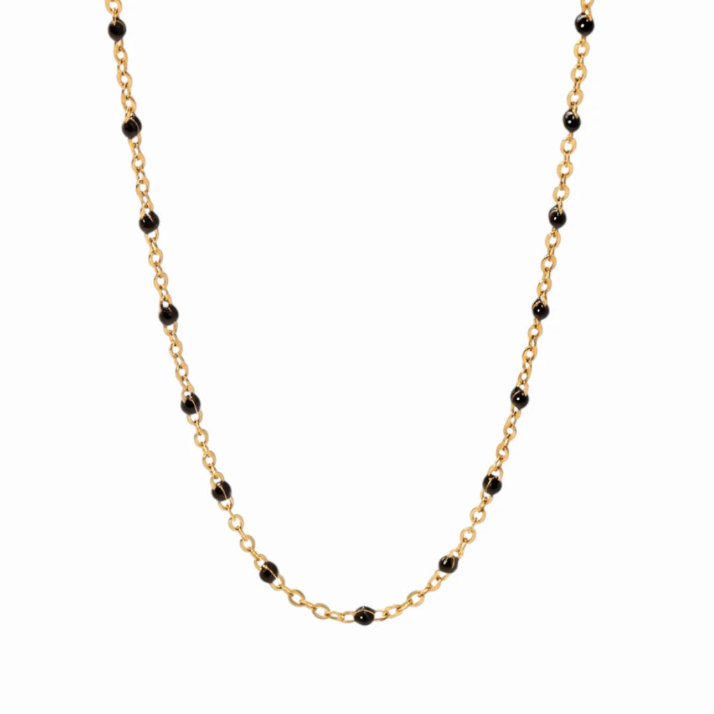 Collier Ras de Cou Perles Noires