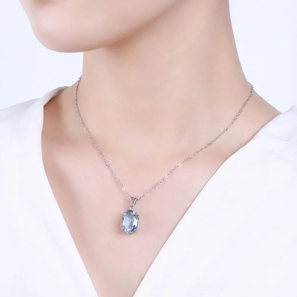 Collier aigue marine baroque