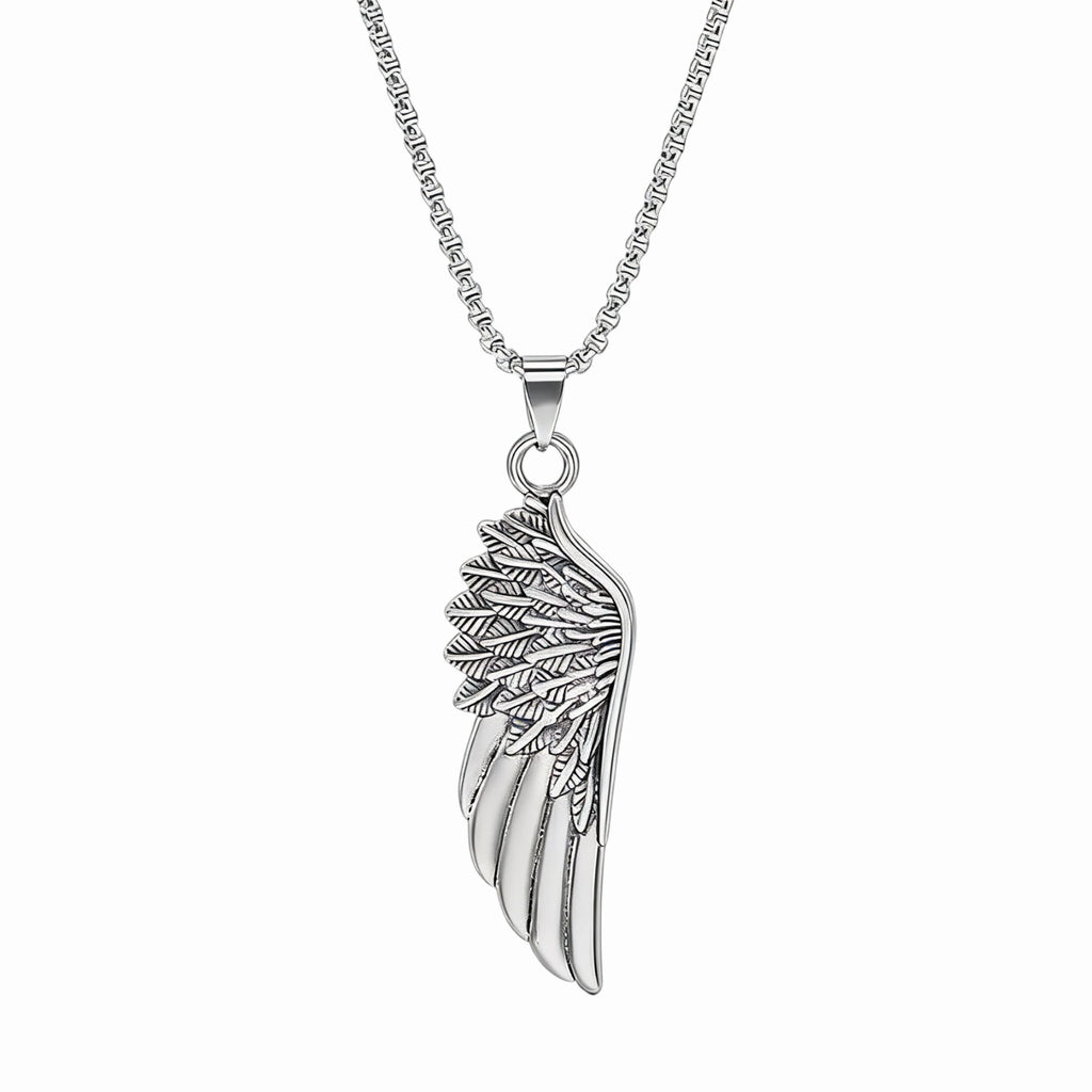 Collier aile d'ange acier