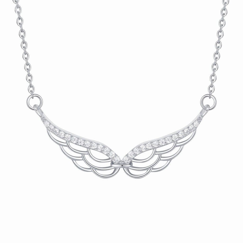 Collier ange argent diamant