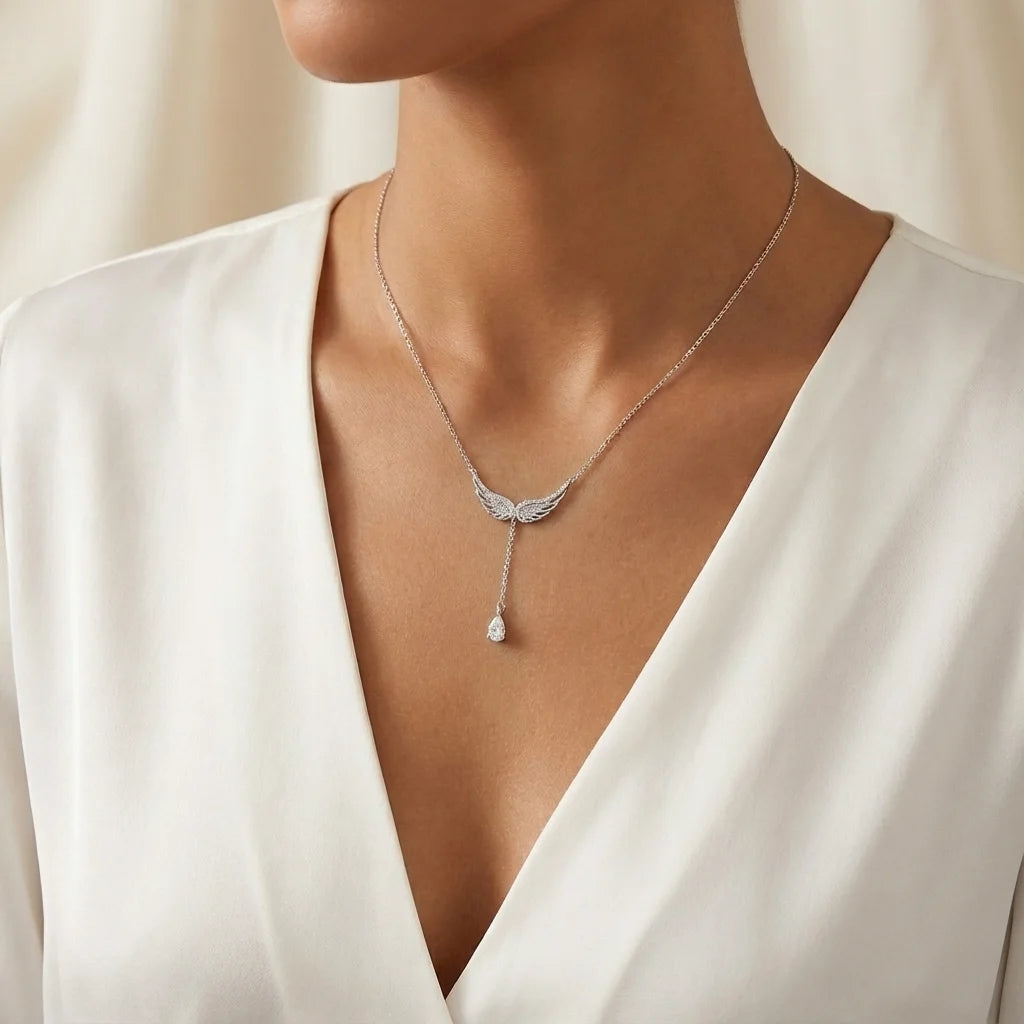 Collier ange argent femme
