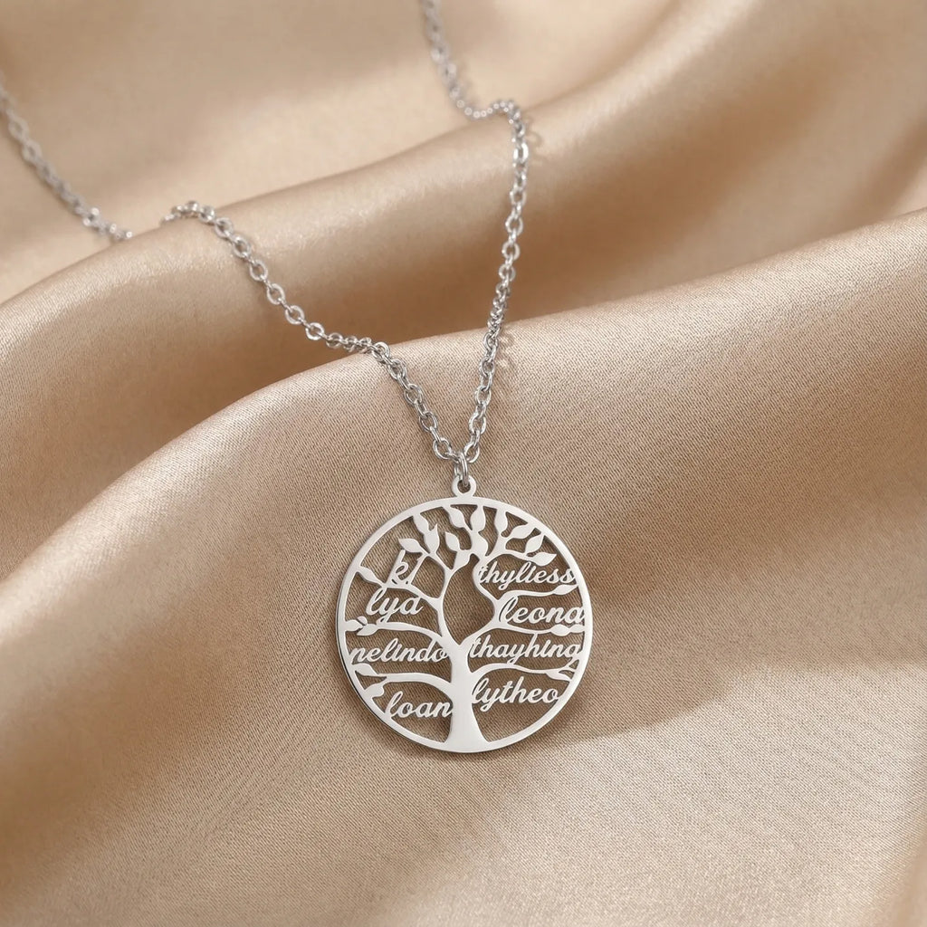 Collier arbre de vie personnalisable prénoms